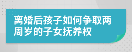 離婚后孩子如何爭取兩周歲的子女撫養(yǎng)權(quán)