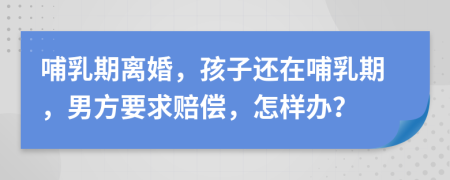 哺乳期離婚，孩子還在哺乳期，男方要求賠償，怎樣辦？