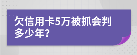欠信用卡5萬被抓會(huì)判多少年？