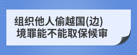 組織他人偷越國(邊) 境罪能不能取保候?qū)?>
                </a>
            </div>
            <div   id=