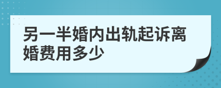 另一半婚內(nèi)出軌起訴離婚費(fèi)用多少