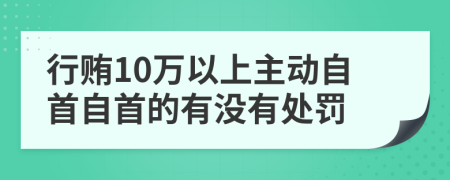 行賄10萬以上主動(dòng)自首自首的有沒有處罰