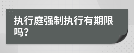 執(zhí)行庭強(qiáng)制執(zhí)行有期限嗎？
