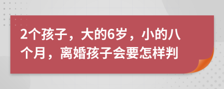 2個孩子，大的6歲，小的八個月，離婚孩子會要怎樣判