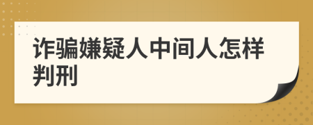 詐騙嫌疑人中間人怎樣判刑