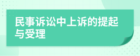 民事訴訟中上訴的提起與受理