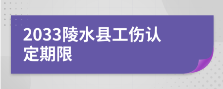 2033陵水縣工傷認定期限