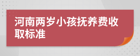 河南兩歲小孩撫養(yǎng)費收取標(biāo)準(zhǔn)
