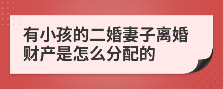 有小孩的二婚妻子離婚財產(chǎn)是怎么分配的