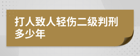 打人致人輕傷二級(jí)判刑多少年