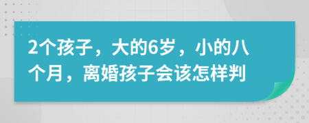 2個(gè)孩子，大的6歲，小的八個(gè)月，離婚孩子會(huì)該怎樣判