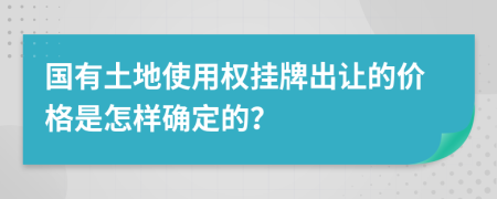 國有土地使用權掛牌出讓的價格是怎樣確定的？