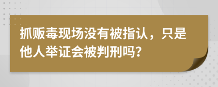 抓販毒現(xiàn)場(chǎng)沒(méi)有被指認(rèn)，只是他人舉證會(huì)被判刑嗎？