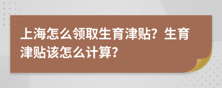 上海怎么領(lǐng)取生育津貼？生育津貼該怎么計(jì)算？