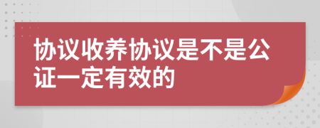 協(xié)議收養(yǎng)協(xié)議是不是公證一定有效的