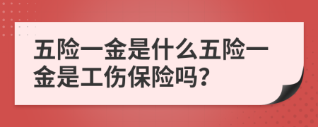五險一金是什么五險一金是工傷保險嗎？