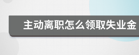 主動(dòng)離職怎么領(lǐng)取失業(yè)金