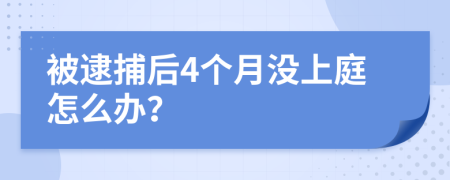 被逮捕后4個(gè)月沒上庭怎么辦？
