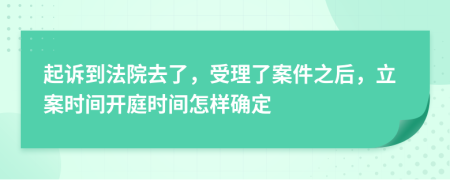 起訴到法院去了，受理了案件之后，立案時間開庭時間怎樣確定