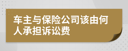 車主與保險公司該由何人承擔(dān)訴訟費(fèi)