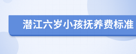潛江六歲小孩撫養(yǎng)費標準