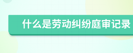 什么是勞動(dòng)糾紛庭審記錄