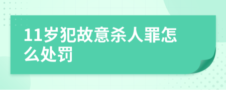 11歲犯故意殺人罪怎么處罰