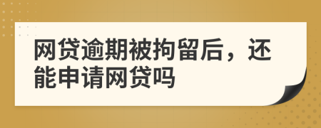 網(wǎng)貸逾期被拘留后，還能申請網(wǎng)貸嗎