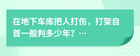 在地下車(chē)庫(kù)把人打傷，打架自首一般判多少年？…