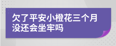 欠了平安小橙花三個(gè)月沒(méi)還會(huì)坐牢嗎