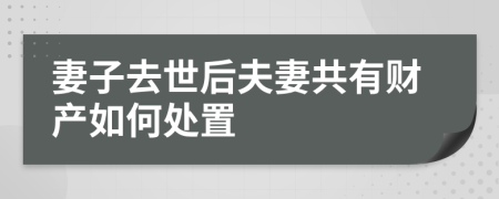 妻子去世后夫妻共有財(cái)產(chǎn)如何處置
