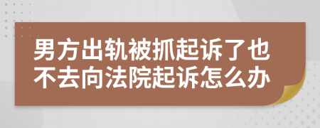 男方出軌被抓起訴了也不去向法院起訴怎么辦