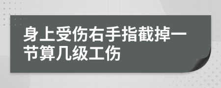 身上受傷右手指截掉一節(jié)算幾級工傷