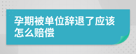 孕期被單位辭退了應(yīng)該怎么賠償