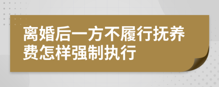 離婚后一方不履行撫養(yǎng)費(fèi)怎樣強(qiáng)制執(zhí)行