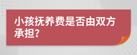 小孩撫養(yǎng)費(fèi)是否由雙方承擔(dān)？