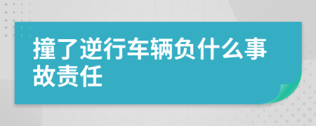 撞了逆行車輛負(fù)什么事故責(zé)任