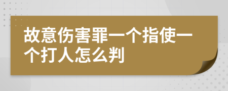 故意傷害罪一個指使一個打人怎么判