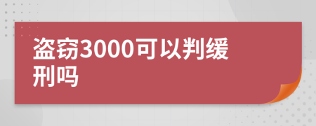 盜竊3000可以判緩刑嗎