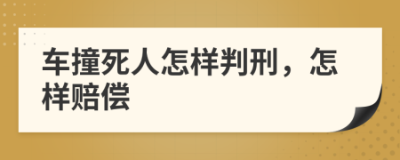 車撞死人怎樣判刑，怎樣賠償
