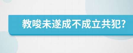 教唆未遂成不成立共犯?