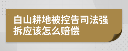 白山耕地被控告司法強(qiáng)拆應(yīng)該怎么賠償