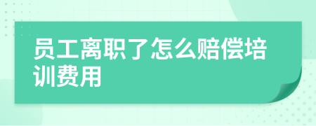 員工離職了怎么賠償培訓(xùn)費(fèi)用