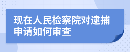 現(xiàn)在人民檢察院對逮捕申請如何審查