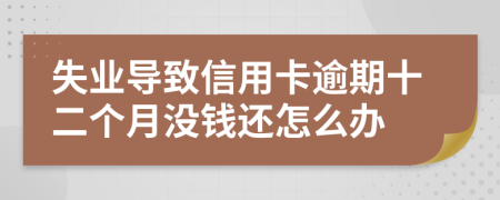 失業(yè)導(dǎo)致信用卡逾期十二個(gè)月沒(méi)錢還怎么辦