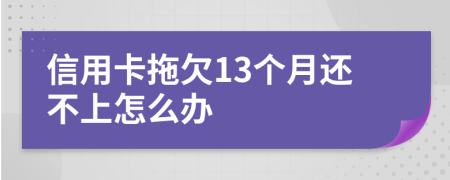 信用卡拖欠13個(gè)月還不上怎么辦