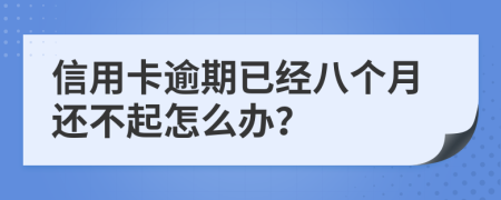 信用卡逾期已經(jīng)八個月還不起怎么辦？