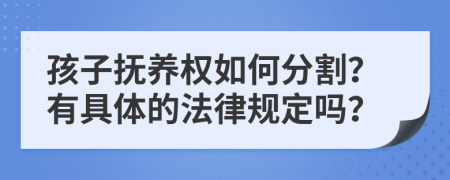 孩子撫養(yǎng)權如何分割？有具體的法律規(guī)定嗎？