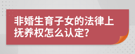 非婚生育子女的法律上撫養(yǎng)權(quán)怎么認定？