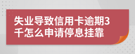 失業(yè)導致信用卡逾期3千怎么申請停息掛靠